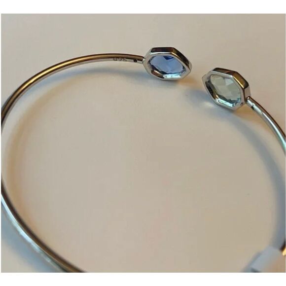 Real Simple Jewelry Saphire Sterling Silver Bangle - Picture 4 of 7